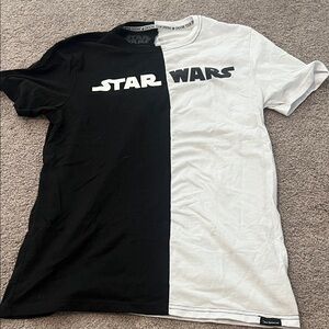 Star Wars Unisex Split Black and White Tee